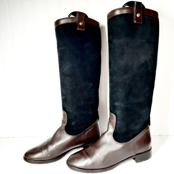 Giuseppe Zanotti Suede & Leather Knee-High Riding Boots - Picture 2 of 12